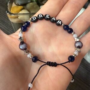 Dream Beaded Bracelet with Black and Silver Accents